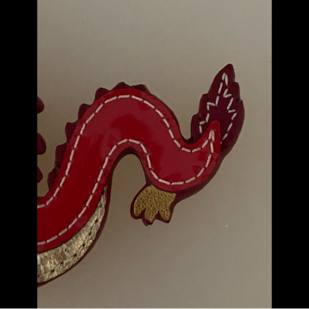 Coach Red Year of the Dragon Keychain Bag Charm Limited Edition - Picture 4 of 4